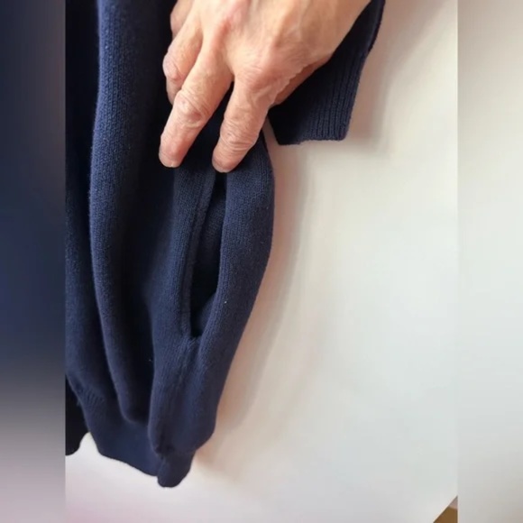 GAP - Navy Blue Open Front Oversized Cardigan - Short Sleeves - Large - Picture 4 of 6